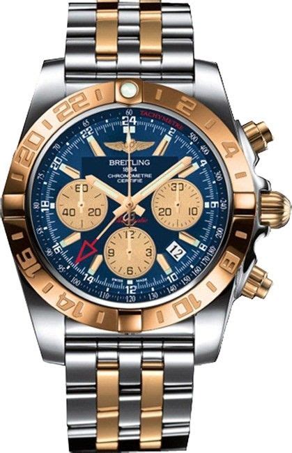 breitling mens knock off large face 2 tone metal band|Breitling watch logo.